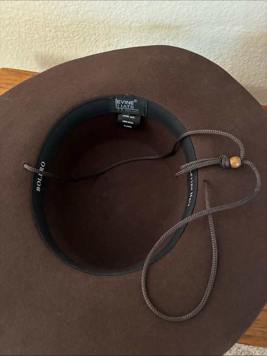 Levine Bolero Wide Brim Wool Felt Hat in Deep Brown main image 4